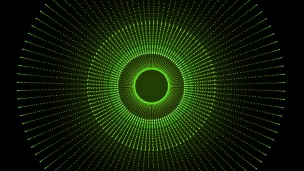 Energia színes gyűrű. Rotációs gömb animáció ciklus ciklus stílusban. Izzó absztrakt ívelt vonalak - Felvétel, videó