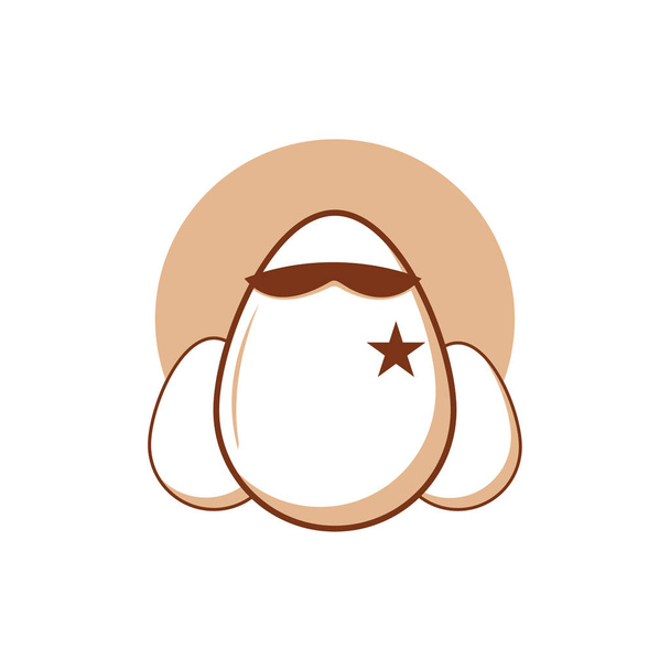 Super Star Quality Seed Egg Cartoon Logo - Vector, Image