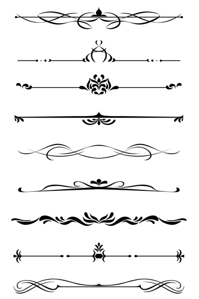 Dividers and borders set - Vector, Image
