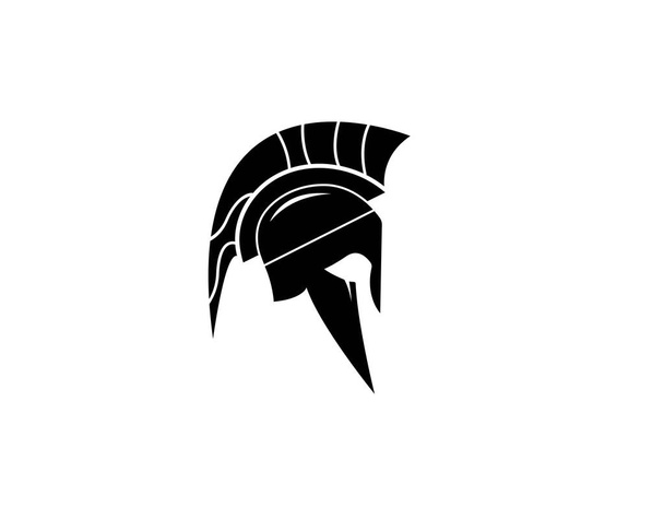 Vorlage für das spartanische Helm-Logo - Vektor, Bild