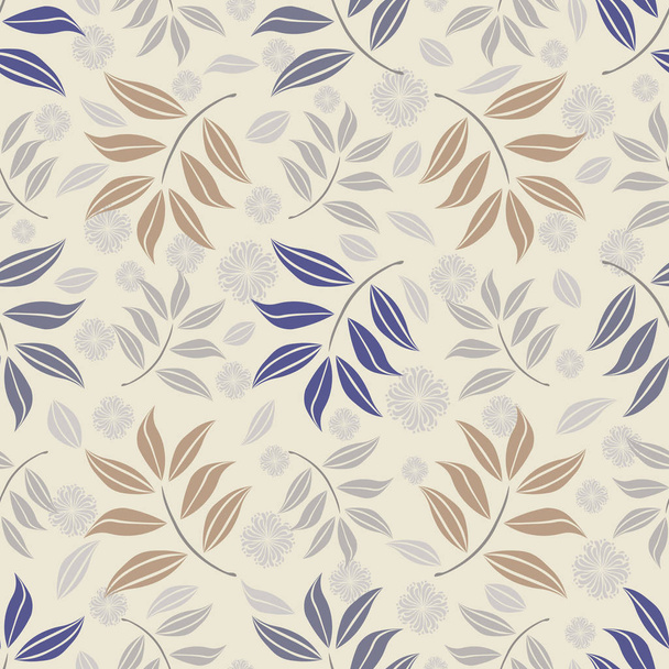 Seamless pattern with the image of leaves. - Вектор,изображение