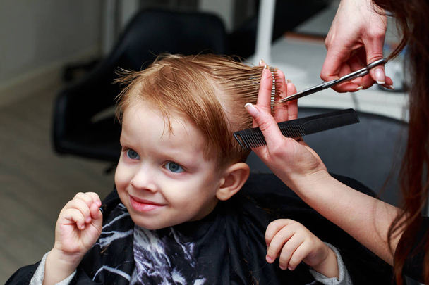 The little boy in the barber shop - Foto, Imagem