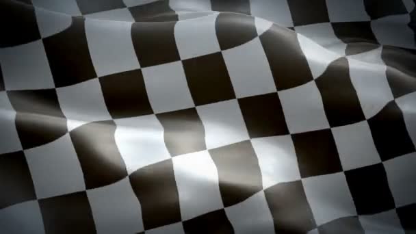 Damalı sallanan bayrak. Ulusal 3d Yarış bayrağı sallayarak. Finish Checkered sorunsuz döngü animasyon işareti. Yarış bayrağı Hd çözünürlük Arka Plan. Damalı bayrak Closeup 1080p Full Hd video sunumu - Video, Çekim