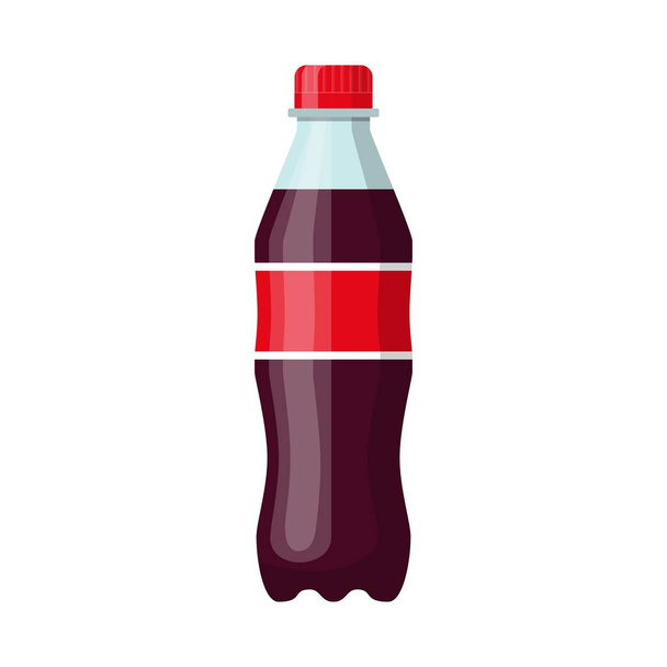 Uma garrafa de refrigerante. Cola em alcatrão de plástico
 - Vetor, Imagem