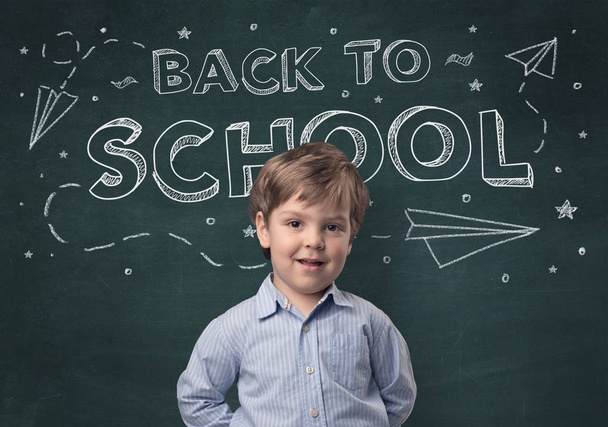 Cute boy with back to school concept - Photo, Image