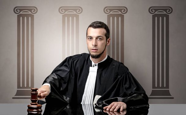 Young judge making decision - Фото, изображение