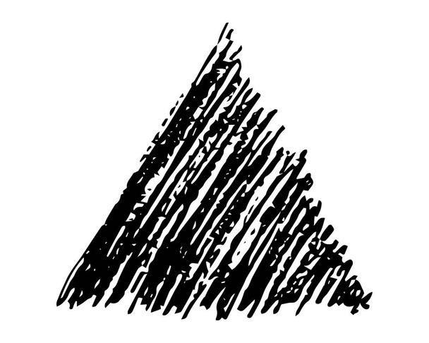 Ręcznie rysowane ołówkiem Bazgroły trójkąta - Wektor, obraz