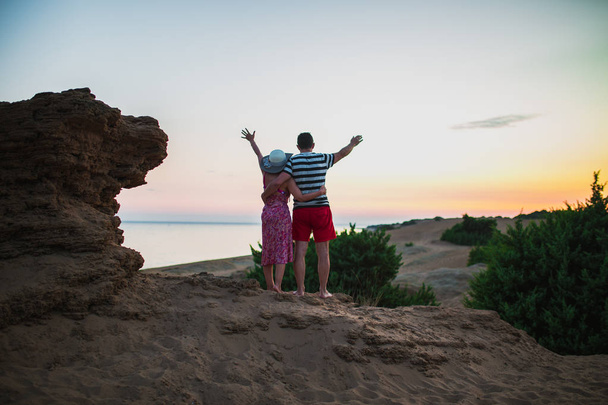 Pár si pochutnávají na letních prázdninách v Řecku - Fotografie, Obrázek