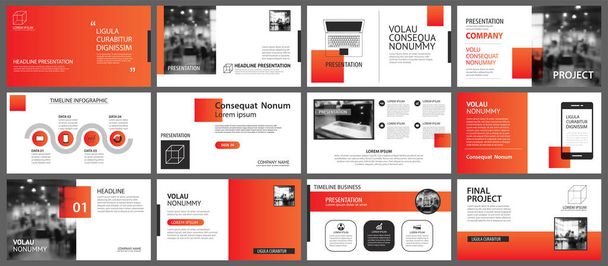 Presentación y presentación de diapositivas de fondo. Diseño gradiente rojo te
 - Vector, Imagen