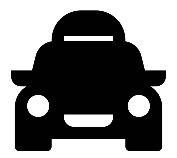 Car travel icon. Vector icon of car with roof rack - Vetor, Imagem