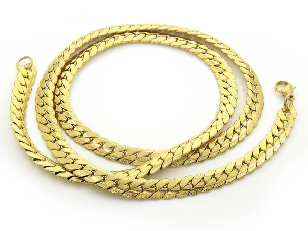 Jewelry Gold Chain. Stainless steel.  - Foto, Imagem