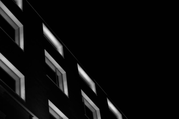 Abstract building black and white artistic photo - Zdjęcie, obraz