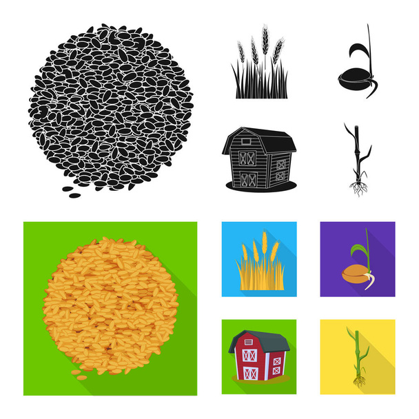 Progettazione vettoriale di agricoltura e segno agricolo. Set di agricoltura e stock vegetale simbolo per il web
. - Vettoriali, immagini