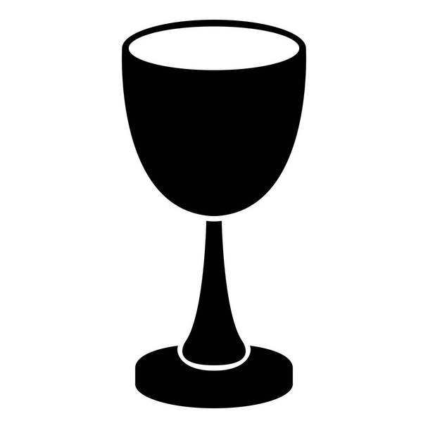Icono de vidrio. Etiqueta de alcohol sobre fondo blanco. Estilo Negro y Simple. Ilustración vectorial
 - Vector, imagen