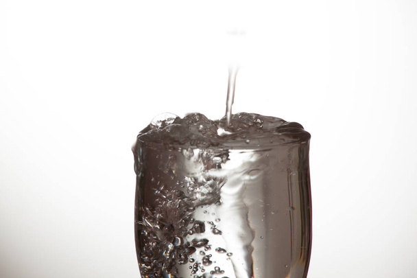 drinking glass of water or glass of water with undefined poison - Fotografie, Obrázek