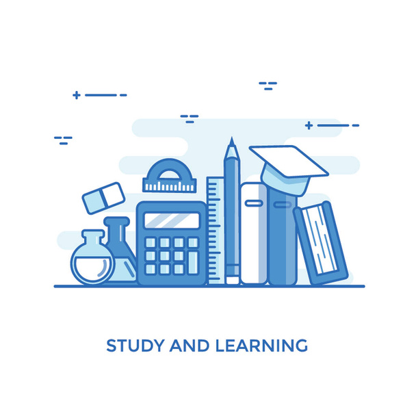 Study and learning illustration design - Vecteur, image