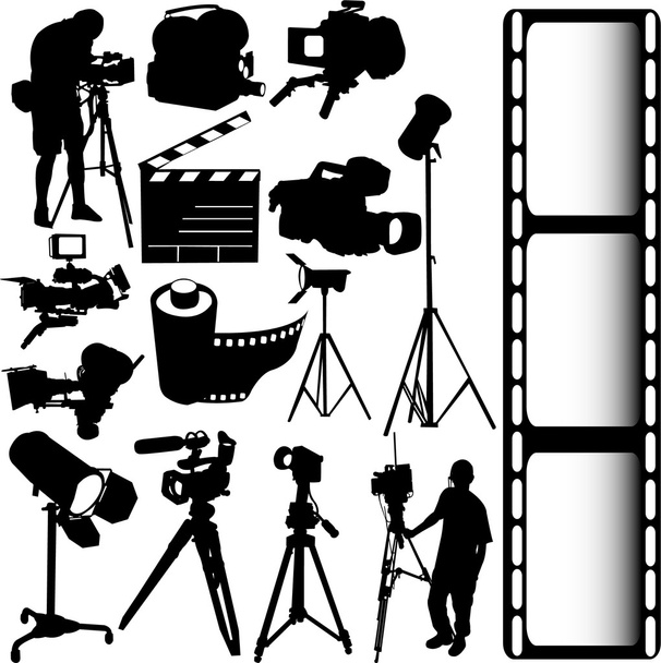 film en camera - Vector, afbeelding