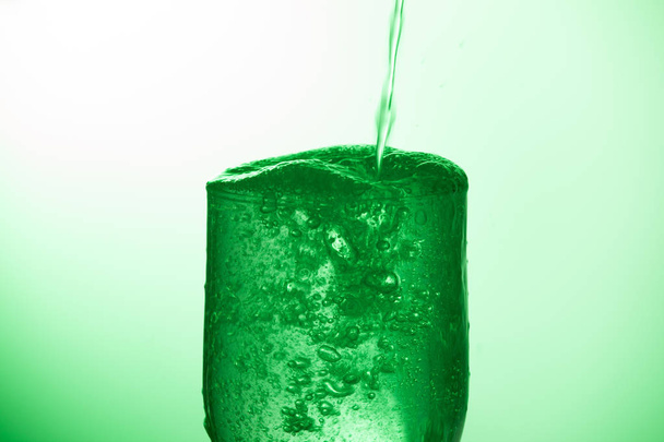 drinking glass of water or glass of water with undefined poison - Photo, Image