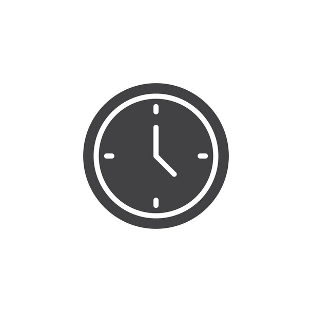 Office clock vector icon - Vector, Imagen