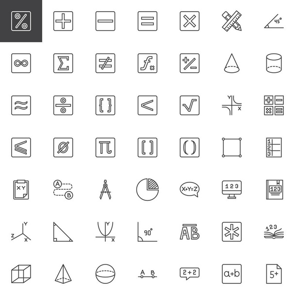 Conjunto de iconos de esquema matemático
 - Vector, imagen