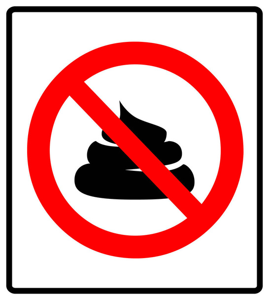 No poop  sign illustration isolated on white background - Photo, Image