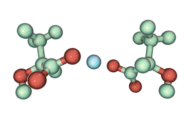 Calcium lactaat molecuul - Foto, afbeelding