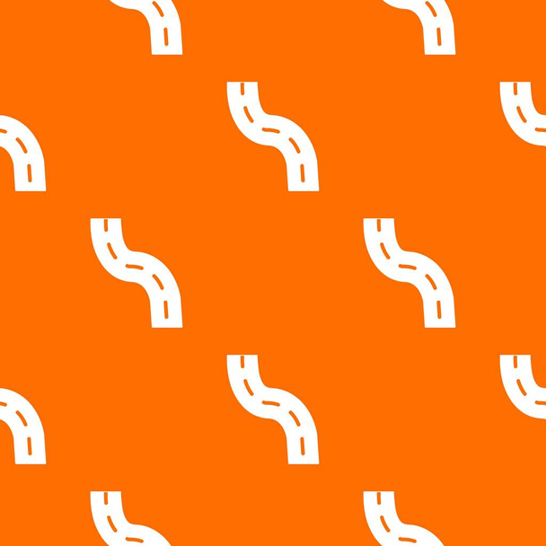 Left turn pattern vector orange - Vector, imagen