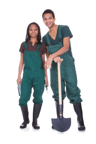 Couple Of Garden Workers - 写真・画像