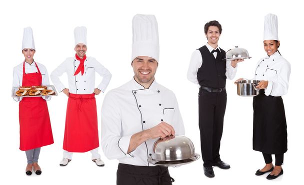 Group of chef and waiters - Valokuva, kuva