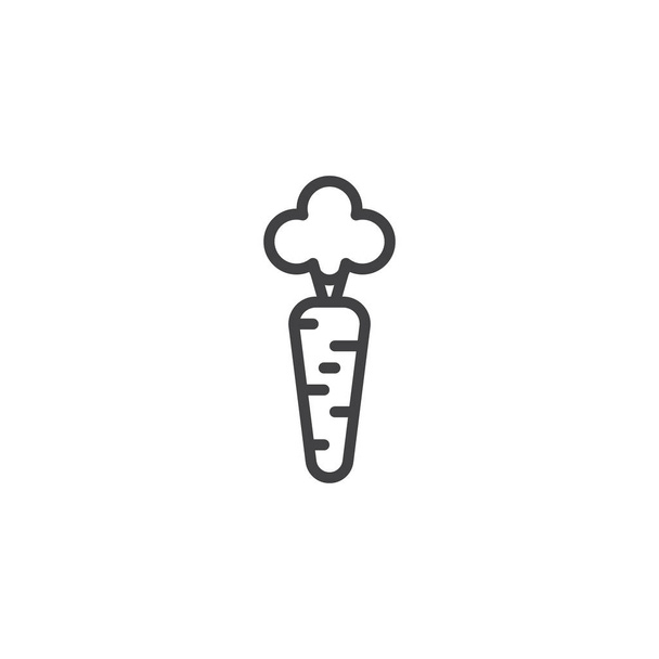 Carrot outline icon - Вектор,изображение