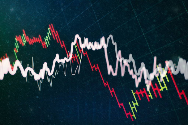 Επαγγελματίες γράφημα φόντου: λογιστική ανάλυση των επιχειρήσεων στις πληροφορίες φύλλα. Επιχειρηματίας χέρι λειτουργεί σε ανάλυση επενδύσεων γραφήματα για αγορά χρυσού, αγορά Forex και Trading αγοράς. - Φωτογραφία, εικόνα