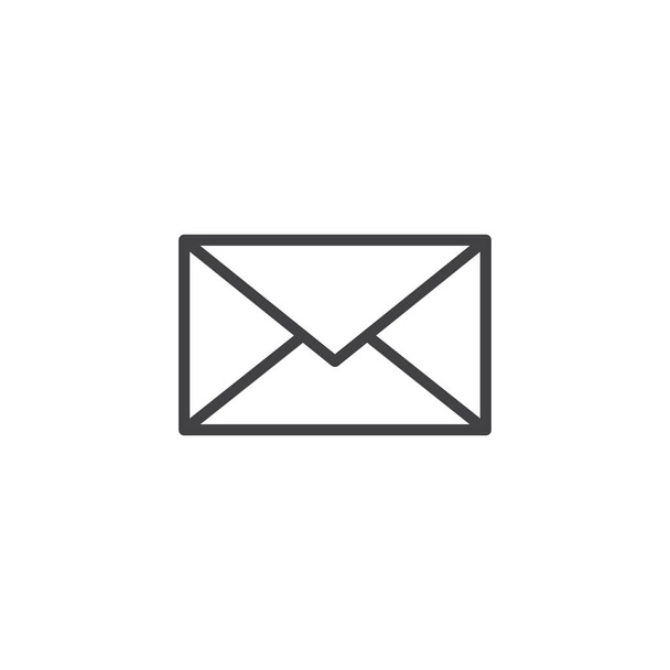 Envelope message outline icon - Διάνυσμα, εικόνα