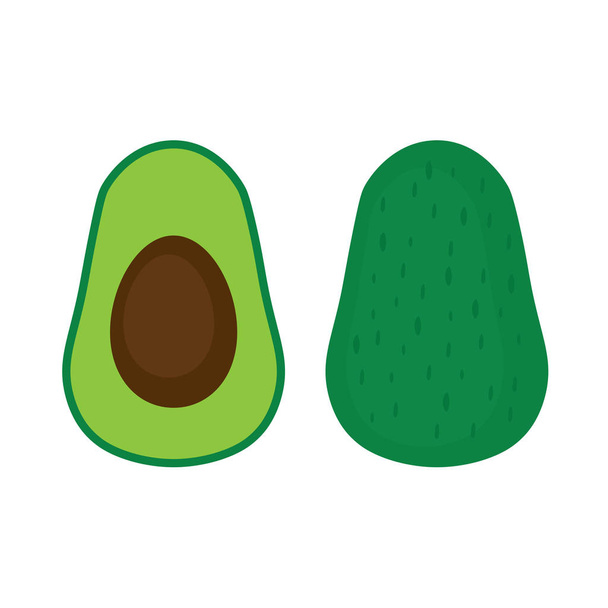 Avocadofrucht-Symbole - Vektorillustration - Vektor, Bild