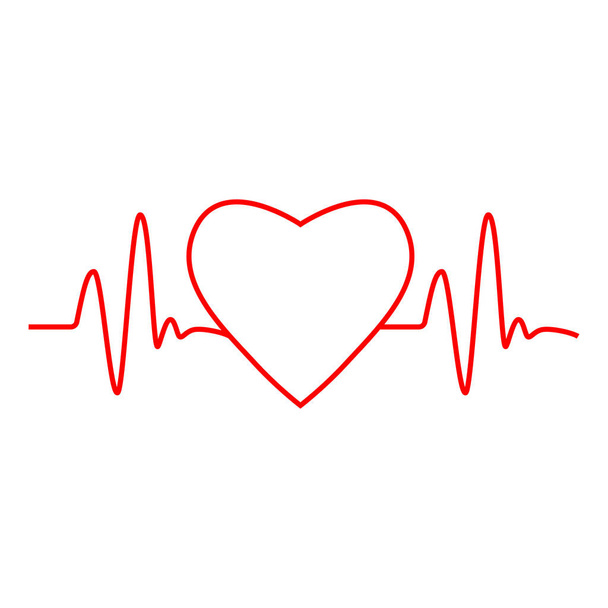 Cardio, coeur, icône de battement de coeur. Illustration vectorielle, design plat
. - Vecteur, image