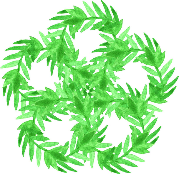 Watercolor hand drawn wreath - Vetor, Imagem