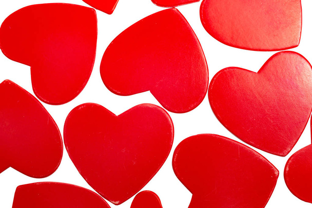 corazones rojos sobre fondo blanco - Foto, imagen