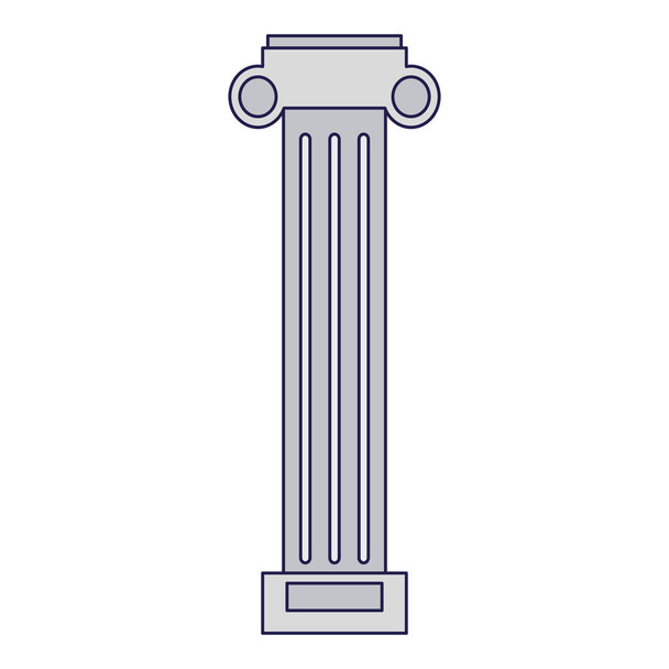 Greek column architect building blue lines - Vettoriali, immagini