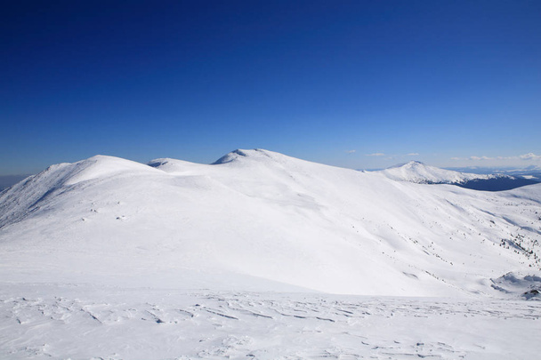 Mountain ridge in winter - 写真・画像