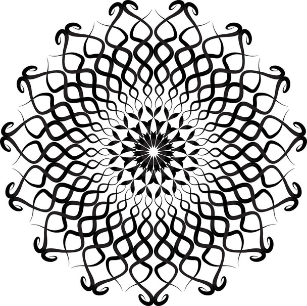 Abstracte decoratieve element voor ontwerp. Sneeuwvlok. Mandala patroon. - Vector, afbeelding