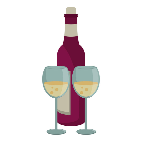Concepto de vino y gastronomía
 - Vector, Imagen
