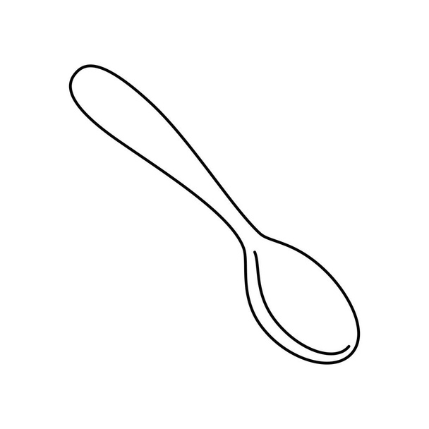 spoon cutlery isolated icon vector illustration design - Vector, Image