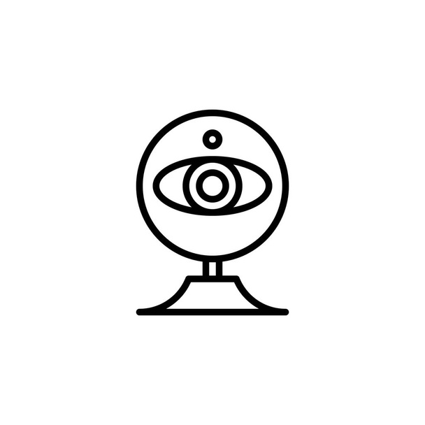 illustration vectorielle de contour d'icône de webcam ou de style ligne
 - Vecteur, image