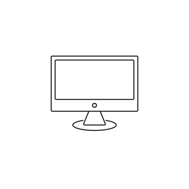 Monitor Icon Outline oder Linienstil Vektor Illustration - Vektor, Bild
