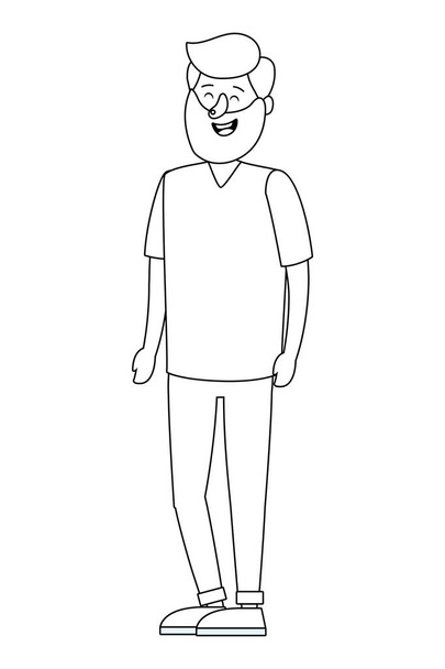молодой человек тело мультипликационный вектор иллюстрации графический дизайн
 - Вектор,изображение