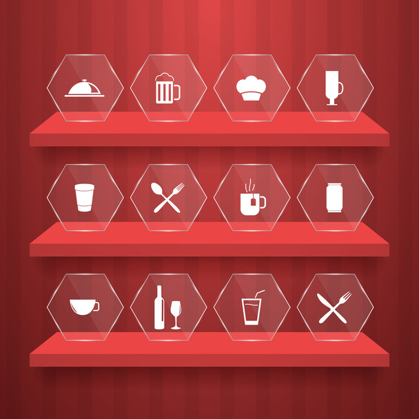 Food Icons vector illustration - Vector, Image