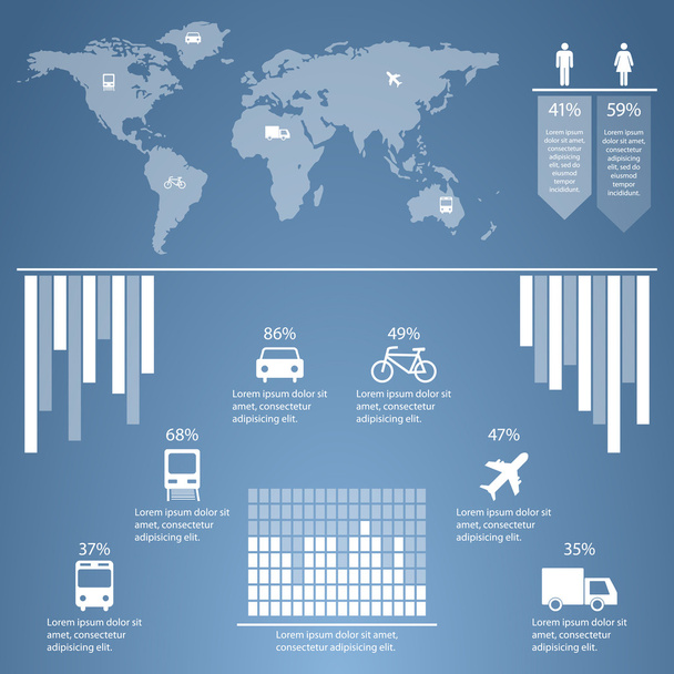infografías ilustración del transporte
 - Vector, Imagen