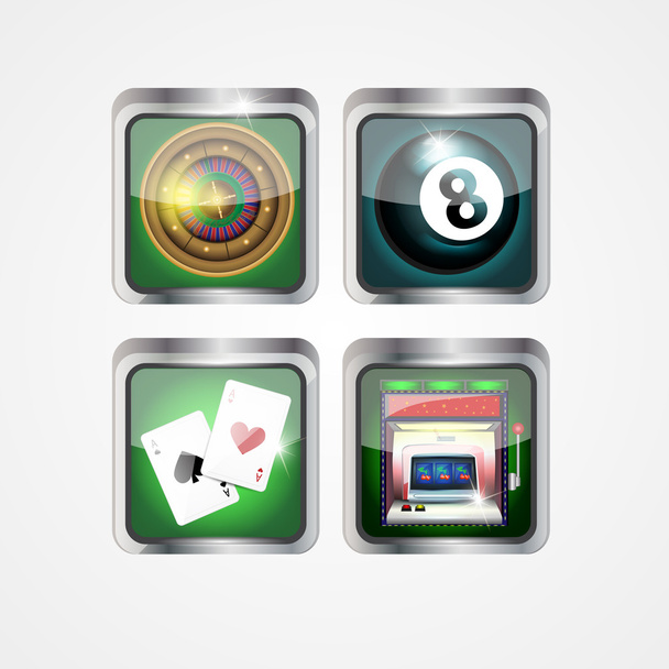 Casino icons vector illustration - Vector, imagen