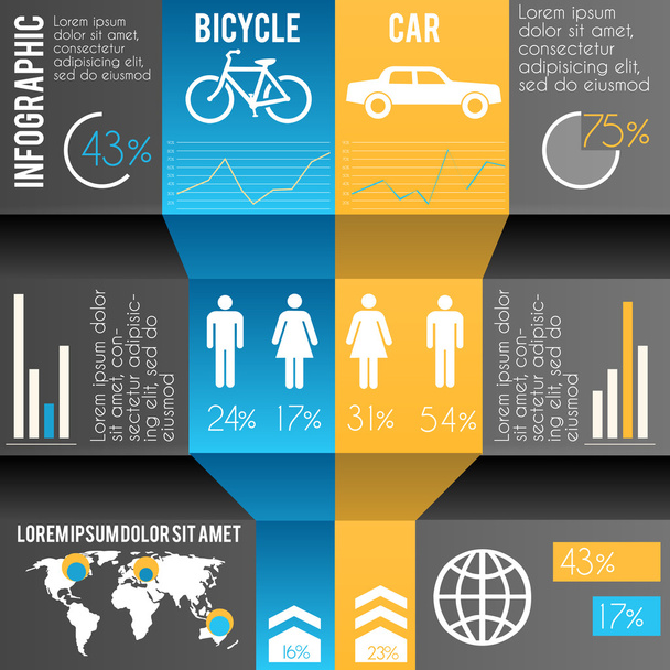 infografiki ilustracja transportu - Wektor, obraz