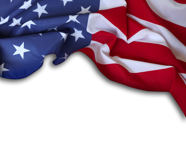 bandiera USA su bianco
 - Foto, immagini