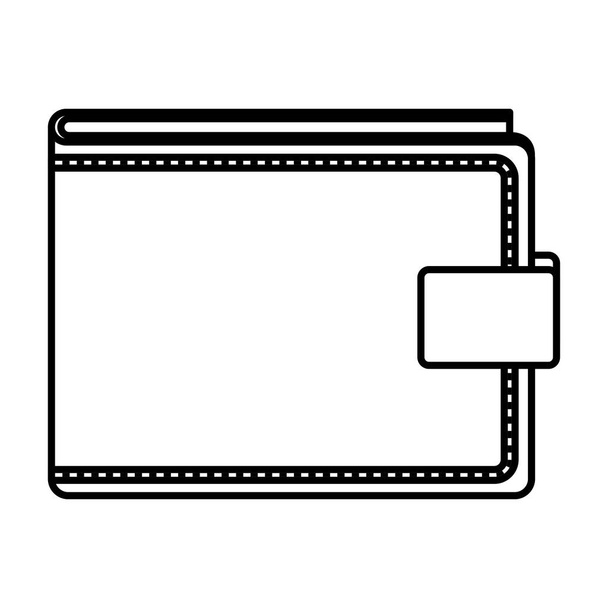 portemonnee geld geïsoleerde pictogram - Vector, afbeelding
